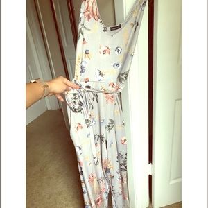 BooHoo Floral jumpsuit